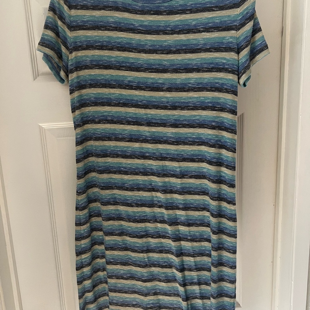 Tommy Hilfiger Blue and Cream Striped Top